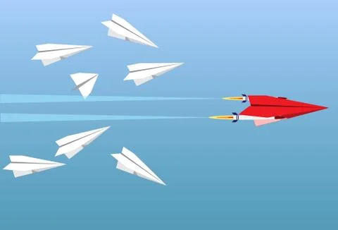 Achieve success by using technology Stock Illustration