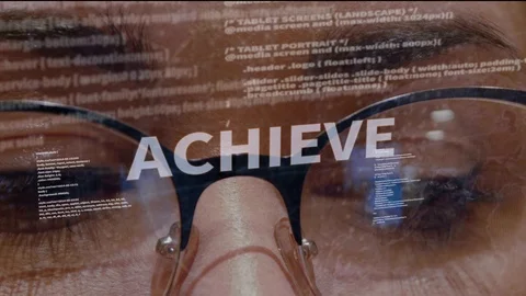 Achieve text on background of developer Stock Footage 105658554