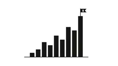 Achievement and progress bar graph Stock Illustration