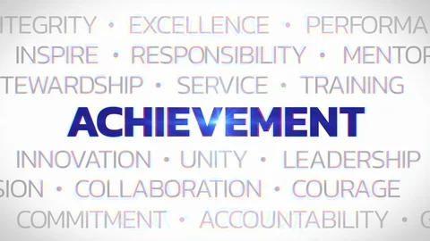 Achievement - Animated Title - Concept Buzzwords Stock-Footage 120923459