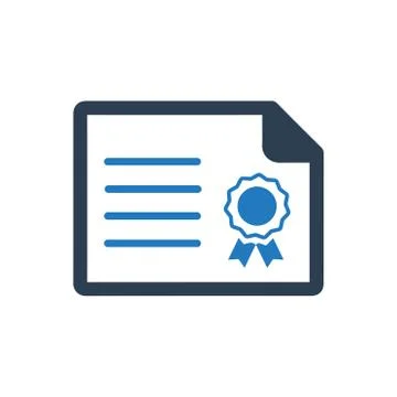 Achievement, Certificate Icon Stock Illustration