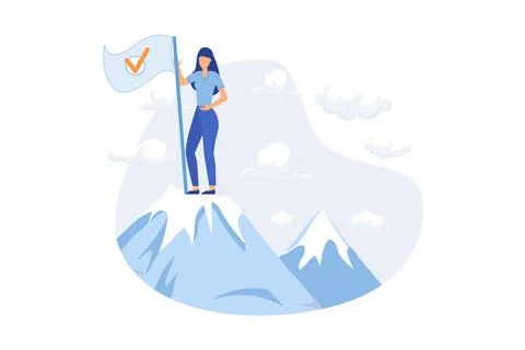 Achievement of goals. Finding the right solutions. Ideas management Success.. Illustrazione stock