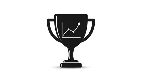 Achievement growth trophy Stock Illustration