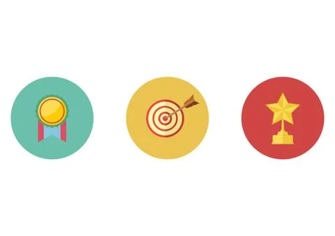 Achievement Icons Stock-Illustration