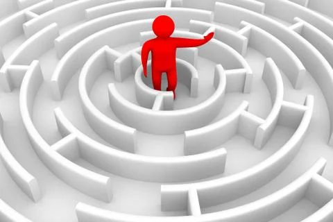 Achievement of the purpose. 3D image Stock Illustration