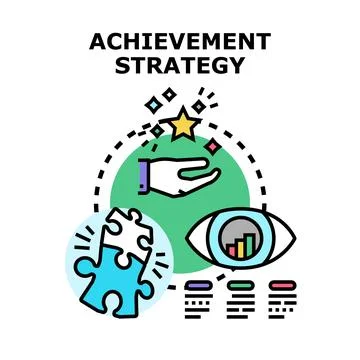 Achievement strategy vector concept for business success Stock Illustration