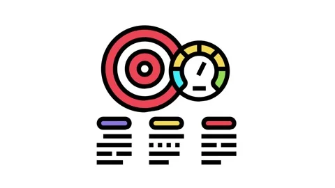 Achievement task optimize color icon animation Stock Footage 164054797