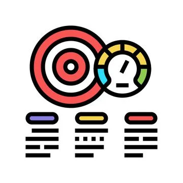 Achievement task optimize color icon vector illustration Stock Illustration