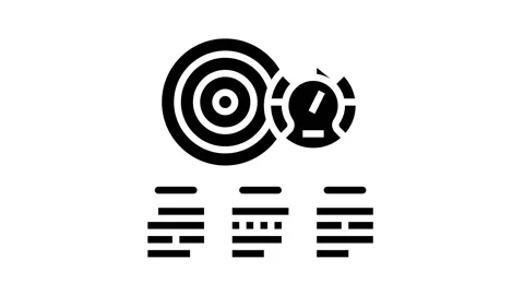 Achievement task optimize glyph icon animation Stock Footage 164218573