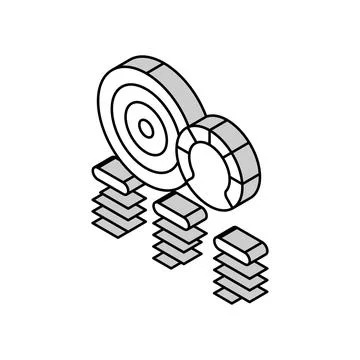 Achievement task optimize isometric icon vector illustration Illustrazione stock