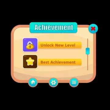Achievement ui kit Stock Illustration
