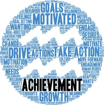 Achievement Word Cloud Ilustração Stock