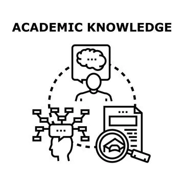 Achieving academic knowledge and acquiring educational experience Stock Illustration