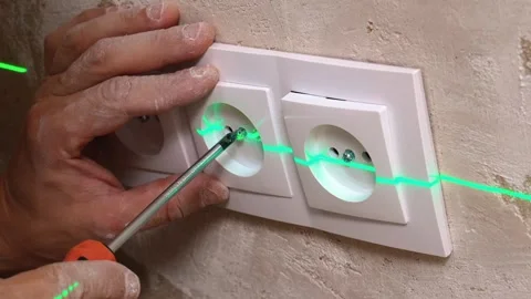 Achieving Accurate Socket Alignment Using Laser Technology During Setup Stock Footage 329106334