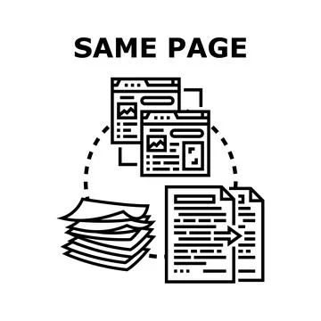 Achieving agreement on information and collaboration icon Stock Illustration