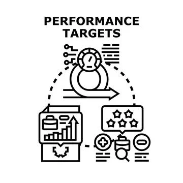 Achieving business performance targets and strategic goals イラスト素材