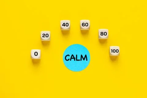 Achieving calm. Scale of progress. Work on the psyche Stock Photos