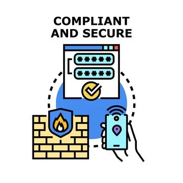 Achieving compliant and secure online digital protection Stock Illustration