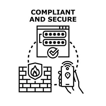 Achieving compliant and secure online digital protection Stock-Illustration