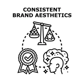 Achieving consistent brand aesthetics and quality standards Stock Illustration