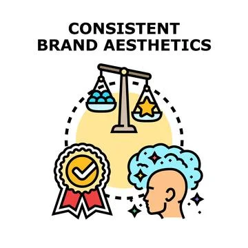 Achieving consistent brand aesthetics and quality standards Stock Illustration