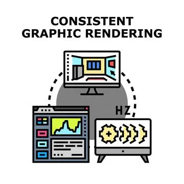Achieving consistent graphic rendering across multiple displays 스톡 일러스트