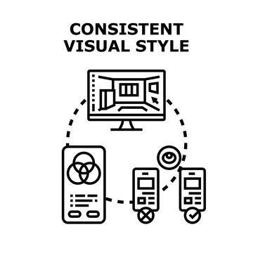Achieving consistent visual style across multiple devices Stock Illustration
