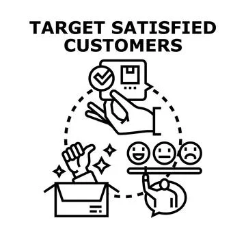 Achieving customer satisfaction, feedback, and loyalty Stock Illustration