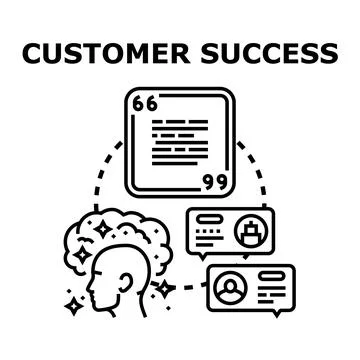 Achieving customer success with feedback and strategy Stock Illustration
