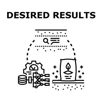 Achieving desired results through optimal data processing and growth Stock Illustration