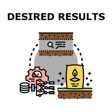 Achieving desired results through optimal data processing and growth Stockillustratie