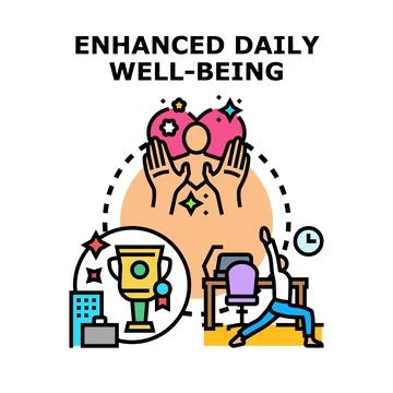 Achieving enhanced well being through professional success and self care Ilustración de archivo