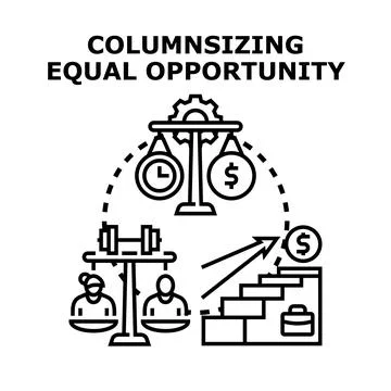 Achieving equal opportunity and fair compensation in professional advancement Ilustración de archivo