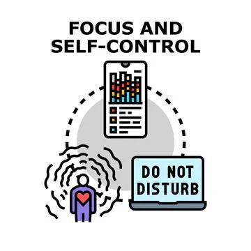 Achieving focus and self control in a distracting digital world Stock Illustration