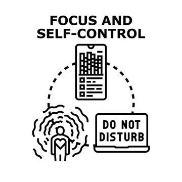Achieving focus and self control in a distracting digital world Stock Illustration