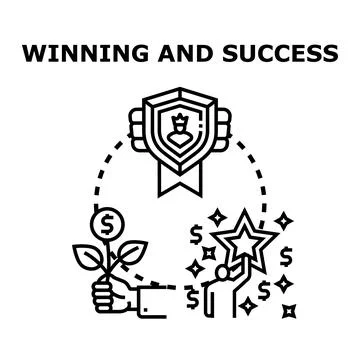 Achieving goal, development, and success concept illustration Stock Illustration