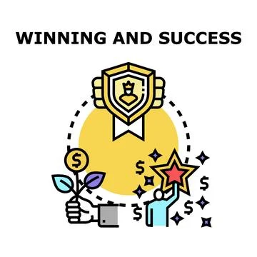 Achieving goal, development, and success concept illustration Stock Illustration