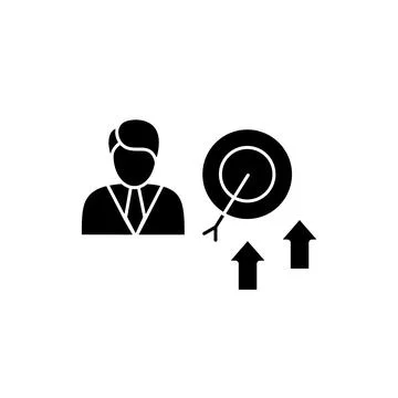 Achieving growth line icon Stock Illustration