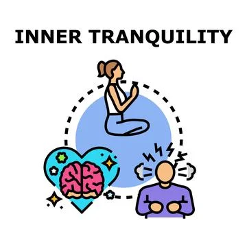 Achieving inner tranquility by managing stress and emotions Ilustración de archivo
