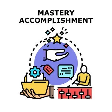 Achieving mastery accomplishment through skill and process control イラスト素材