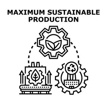 Achieving maximum sustainable production through circular economy processes Stock Illustration