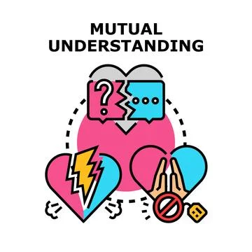 Achieving mutual understanding and problem solving in challenging relationshi Stockillustratie