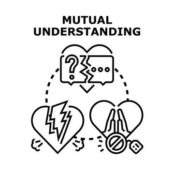 Achieving mutual understanding and problem solving in challenging relationshi Stock Illustration