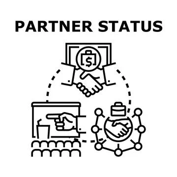 Achieving partner status in business collaboration network 스톡 일러스트