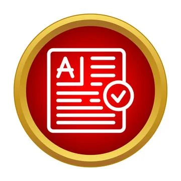 Achieving perfect grade a on school test document 库存插图