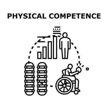 Achieving physical competence through activity and development Stock Illustration