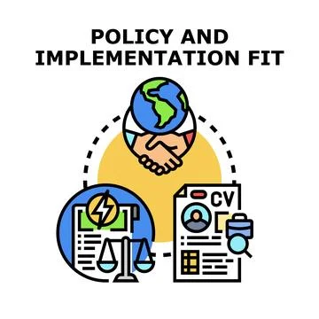 Achieving policy and implementation fit with global collaboration Stock Illustration
