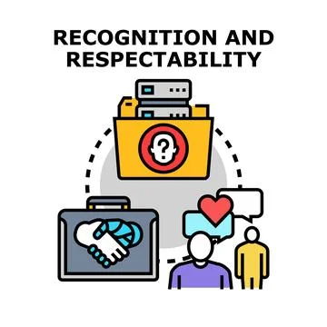 Achieving recognition and respectability through agreement and identity man.. Stock Illustration