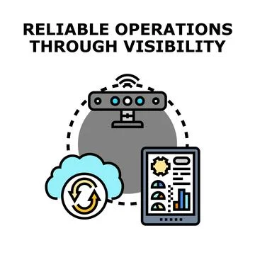 Achieving reliable operations with data visibility and cloud integration Illustrazione stock