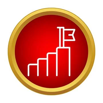 Achieving success and growth using steps to reach goal Stock Illustration